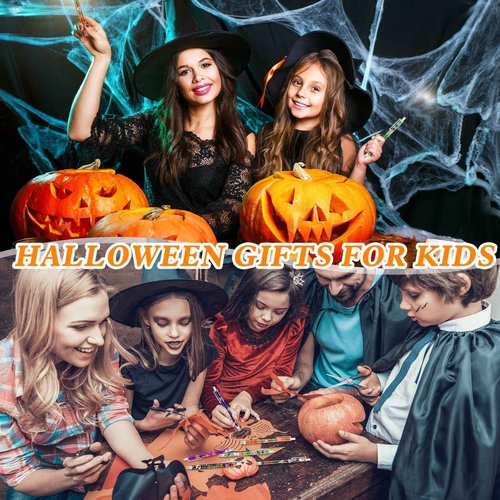 Leinuosen 120 Pcs Halloween Ballpoint Pen Retractable Gel Ink Pen Ghost Pumpkin Spider Patter Halloween Present Cute Cartoon Pens for Office School Supplies Halloween Party Supply