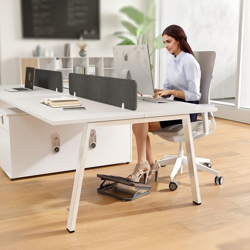 Kyerlish Foot Rest for Under Desk at Work, Ergonomic Wooden Desk Foot Rest with 7 Adjustable Angles, Anti-Slip Footrest Comfortable Foot Stools for Office Leg Rest, No Assembly