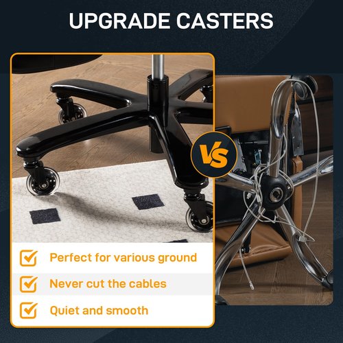 500 LBS Big and Tall Office Chair with Foot Rest High Back Recline Ergonomic Chair for Heavy People, Executive Office Chair Comfortable for Home Office, Large Computer Desk Chair Brown