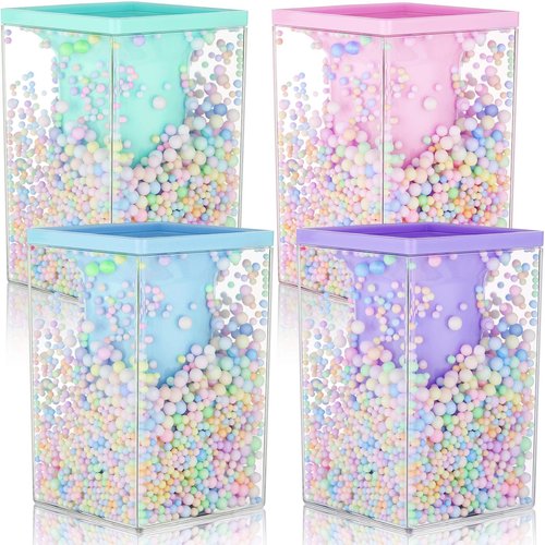 4 Pieces Cute Pen Holder Bubble Pencil Cup for Kids Kawaii Pencil Holder Desktop Stationery Organizer Makeup Brush Storage Holder for Teen Girls Desk Accessories, 4 Colors