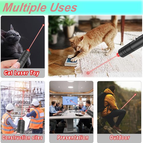 Red Laser Pointer, Red Laser Pointer High Power, Red Long Range High Power Laser Pointer Rechargeable High Power Strong Laser Pointer for Presentations Outdoor