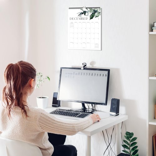 Aesthetic 2025-2026 Wall Calendar - Runs from June 2025 Until December 2026 - The Perfect Large Modern Greenery Calendar Planner for Easy Organizing