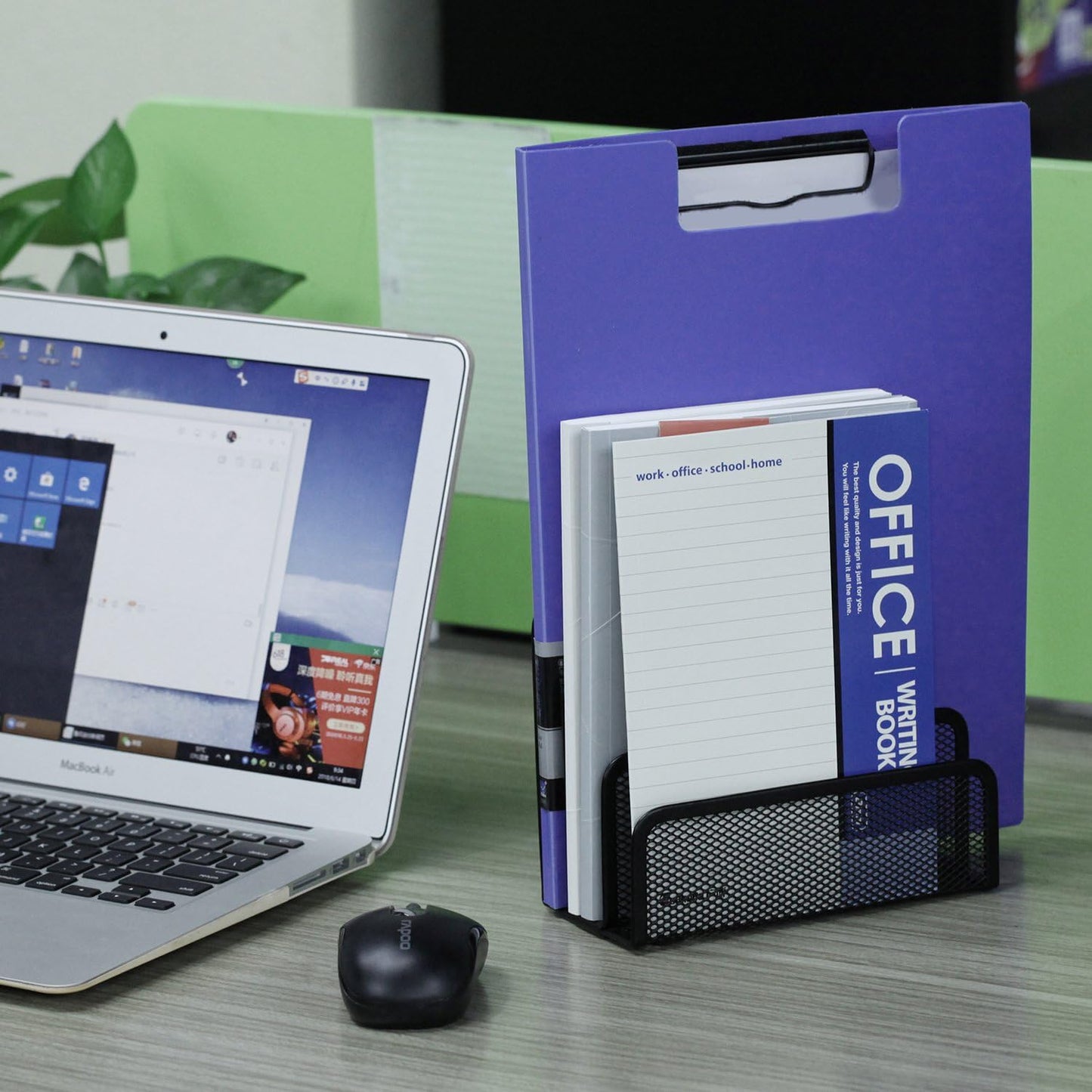 Skiennix Desk Mail Organizer - 3 Vertical Metal Mesh Compartments for Home & Office | File Holder & Letter Sorter