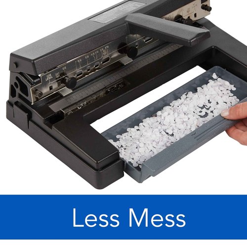 Swingline 3 Hole Punch Heavy Duty, 40 Sheet Capacity Three Hole Puncher 3 Ring, Adjustable 2-4 Hole Paper Punch, Black (74450)