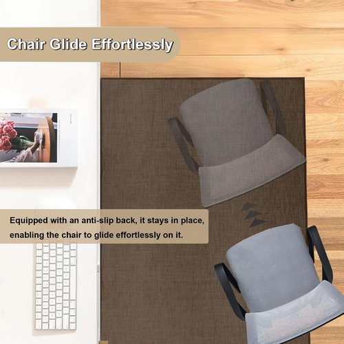Chair Mat for Hardwood Floor, 59 x 48 inches Heavy Duty PVC Desk Chair Mat for Office Home, Non-Slip Tile Lamiate Floors Protector for Computer Chair