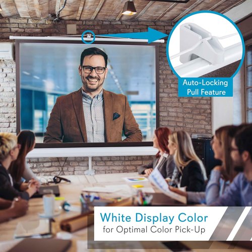 Pyle 50-Inch Portable Projector Screen - Lightweight Tripod Stand, Easy Setup, 4:3 Aspect Ratio, White Matte Fabric