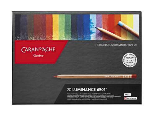 CREATIVE ART MATERIALS Caran D'ache Luminance Colored Pencil Set of 20 (6901.720)