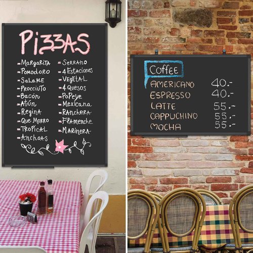 Lockways Magnetic Chalkboard 48 x 36 Inches, Aluminum Frame Large Blackboard, Hanging Chalk Board Wall Decor for Restaurant Menu, School, Office and Home