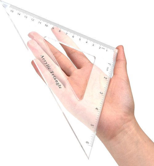Coopay Triangle Ruler Set - Large 30/60 & 45/90 Degree Hollow Design for Precision Drawing