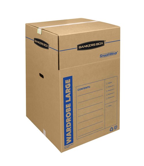 Bankers Box Tall Wardrobe Box 3 Pack, 24-in x 24-in x 40-in (7711001)