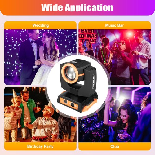 DELOPVIO 230W 7R Beam Zoom Sharpy 16Prism DMX DJ Stage Lighting Moving Head Light Disco, for Concert, Nightclub, Party, Bars, KTV, Dance Halls, Stage Disco Club Lighting Party