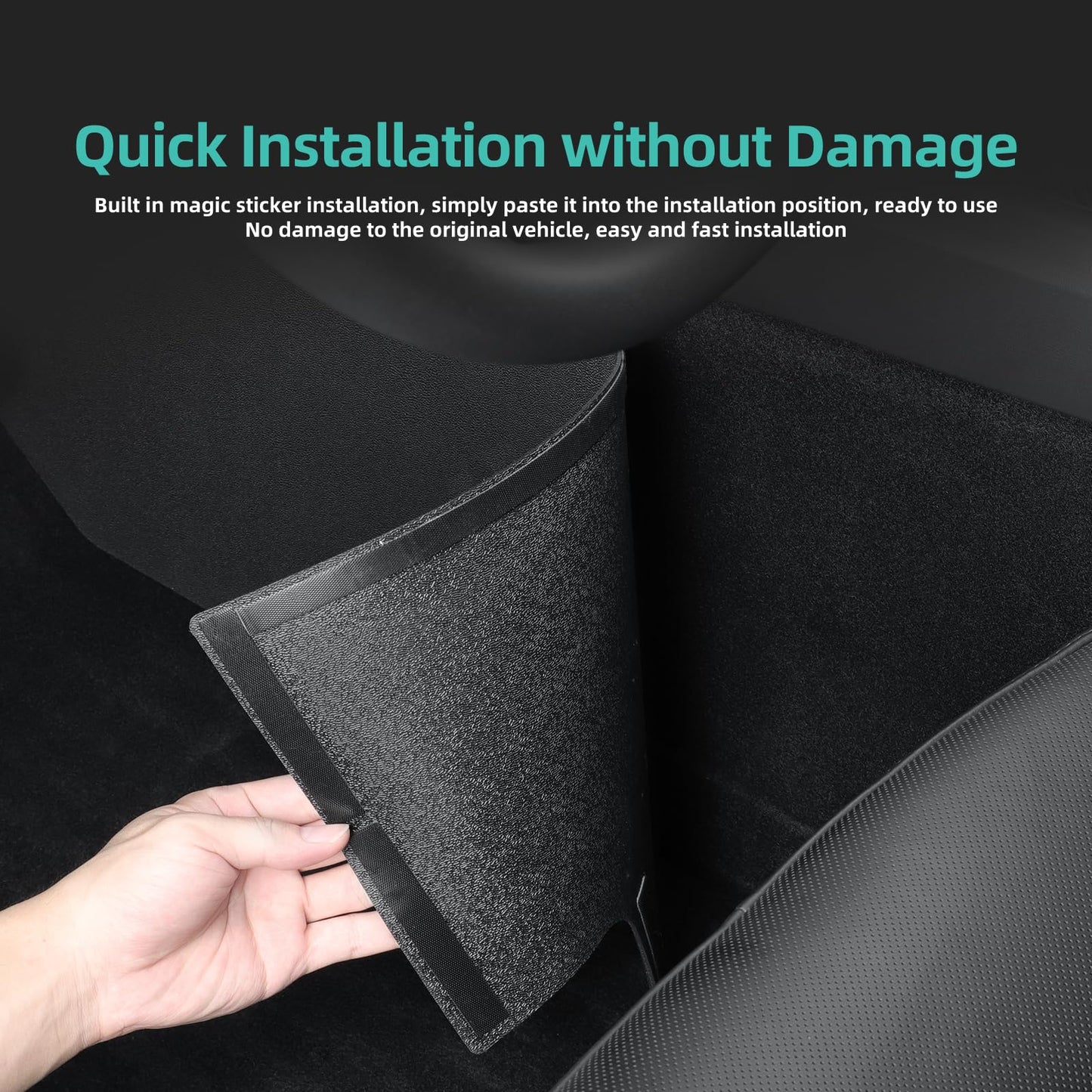 PUOENI 2025 2026 Model Y Juniper Center Console Side Anti-Kick Mats 5PCS TPE Scratch Resistant Protector of Center Console Sides for Model Y Refresh Juniper (Premium/Performance)-NO for (Standard)