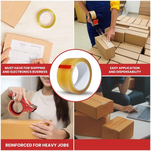 GGR Supplies T.R.U. Cello Eco-Friendly Biodegradable Cellophane Clear Stationery/Light Duty Packaging Cellulose Sealing Tape: 2 in. (W) x 72 yds. (L) - 3 in. core (Pack of 10)