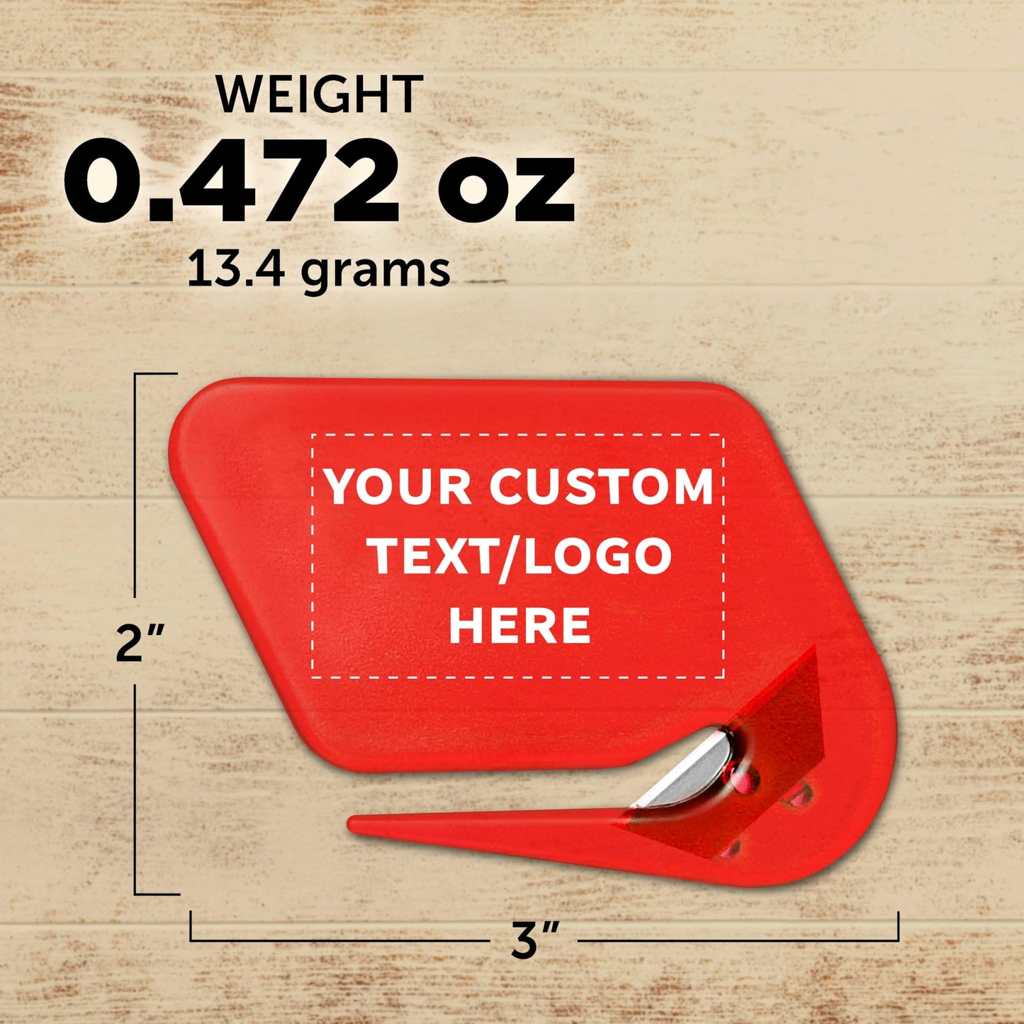 Custom Translucent Plastic Letter Openers Set of 10/50/100, Personalized Bulk Pack - Perfect for Home or Office - TRed