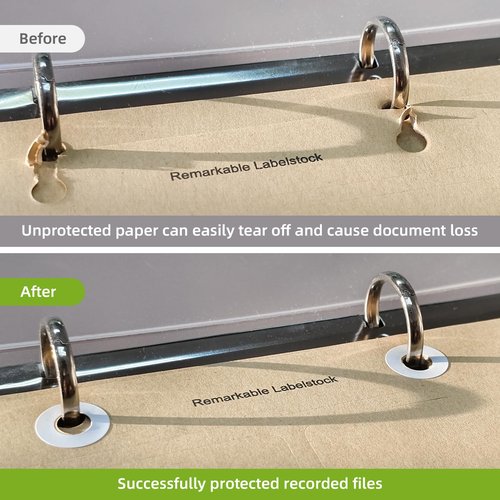 Anylabel 2500 Pack Self-Adhesive Hole Reinforcement Stickers, 1/4" Diameter Hole Punch Reinforcement Labels for School Home and Office, White, Non-Printable