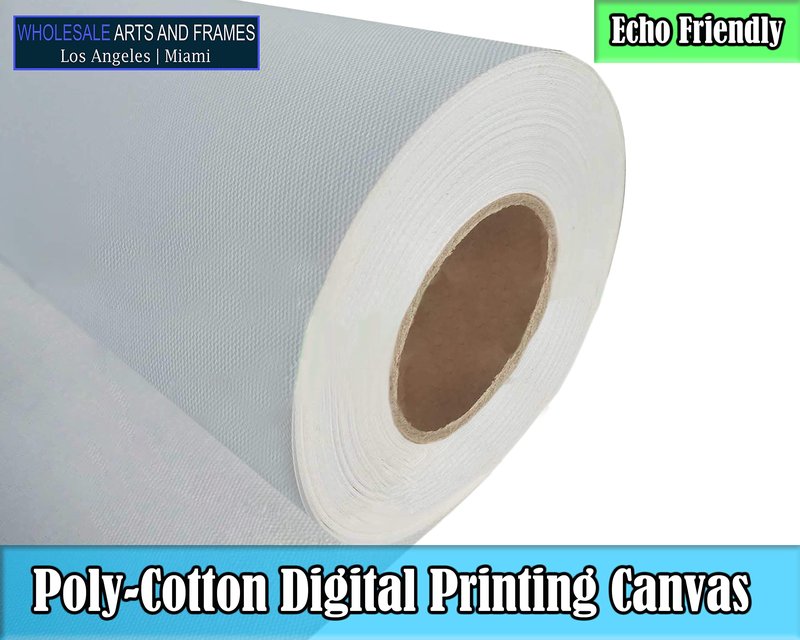 Inkjet Canvas Roll 36”x40’ Poly-Cotton Aqueous Water Based 12 oz. (360 GSM) Matte Professional Digital Waterproof Printing Instant-Dry for Dye and Pigment Inkjet Printers