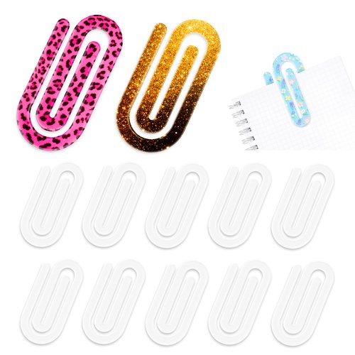 Joyclub 12 Pcs Sublimation Blanks Bulk Acrylic Jumbo Paper Clips Bookmarks 4" x 2" for Heat Transfer Teacher Office School Home Supplies DIY Craft Decor Gifts