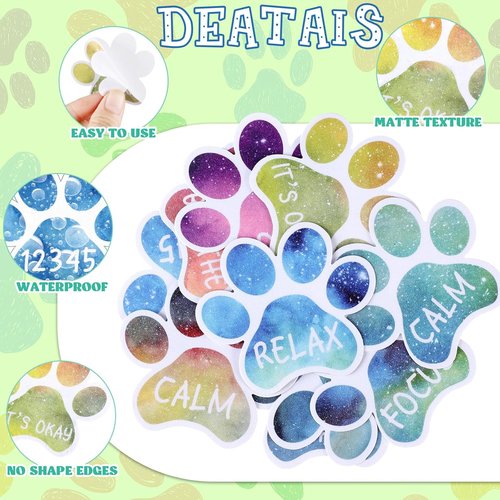 Crtiin Sensory Strips - 100 Pcs Mindfulness Stickers for Anxiety Relief | Tactile Textures for Adults