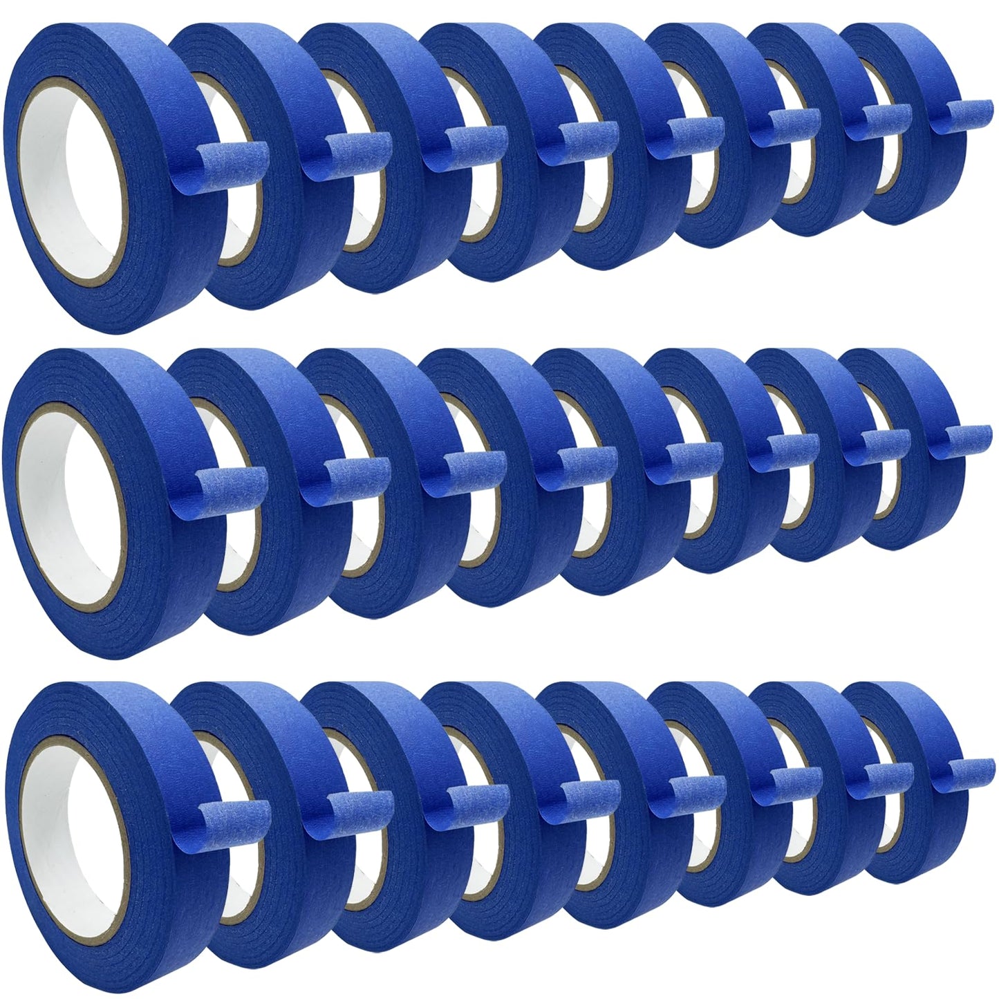 SmaringRobot Blue Masking Tape, Painters Tape, Painting Tape (1442.4yd=0.94IN*60.1yd*24), Original Multi-Surface Easy Removal Paint Tape with Medium Adhesive Backing for Indoor Outdoor Use, 24 Rolls