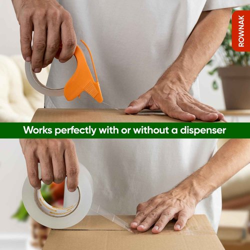 ROWNAK Clear Packing Tape 36 Rolls - Heavy Duty Packaging Tape 2.0mil Thick, 2.0 in. Wide x 60 Yards - Strong Adhesive, Silent, Reliable Package Tape for Home Office Shipping Moving Sealing