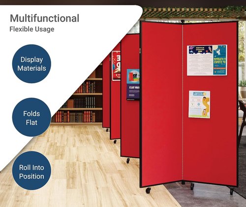 Display Towers - Portable Art Display Panels with Tackable Surface | 6'5" H x 3'1" W - Select Grey Fabric