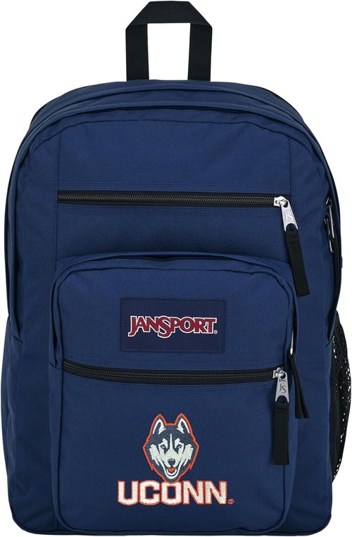JanSport NCAA Connecticut Huskies Backpack - Big Student Bag with Padded 15-Inch Laptop Sleeve & Bottle Pocket | Navy