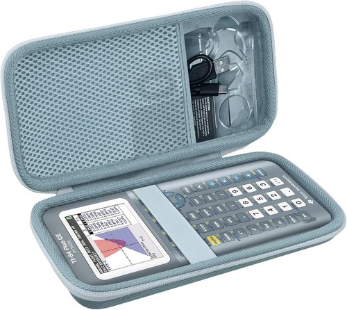 co2CREA Carrying Case - Fractal Frost Design for Texas Instruments TI-84 Plus CE & Graphing Calculators