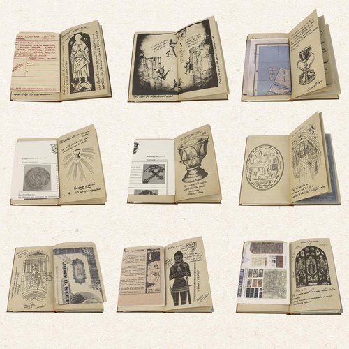 Bzuiawi Grail Diary Indiana Journal, Indiana Grail Diary Journal, Indiana Holy Grail Diary Props, Vintage Leather Journal Classic Movie Prop