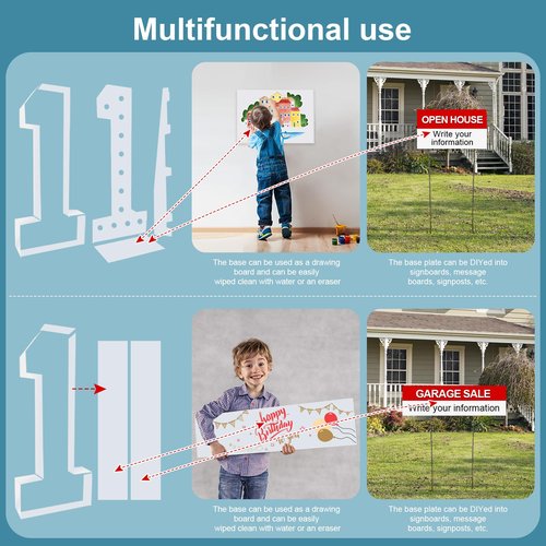 Multifunctional 4ft Large Marquee Letters A, Corrugated Plastic Board Large Light up Letters, For Marriage Proposal, Party Decorations, Grad, Letter Balloons(Letters A）