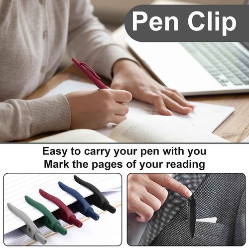 Resholder 300 Pack Black Pens Bulk Retractable No Bleed Click Black Ink Smooth Writing Ballpoint Pens for School Office Supplies, 1.0mm