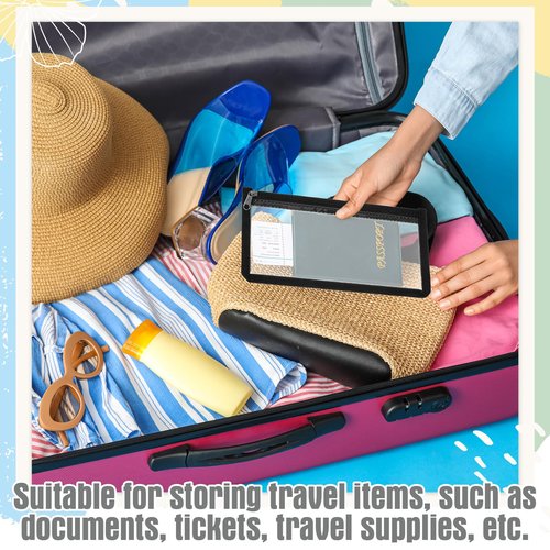 Honoson 30 Pack Clear Cash Money Pouch 3.9 x 7.8 Inch Bank Deposit Bag Clear Zipper Cash Envelopes Check Wallet, Multipurpose Utility Storage Bag