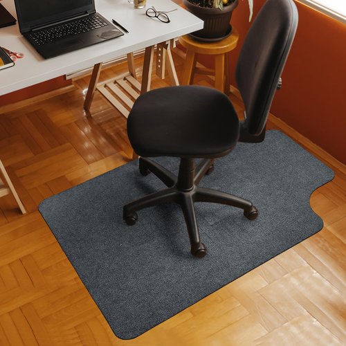 2 Pack Office Rolling Chair Mat for Carpet & Hardwood Floor 36"x48" Desk Chair Mat Extended Lip for Carpeted Floor Rolling Computer Office Chair Protector with Lip-Grey