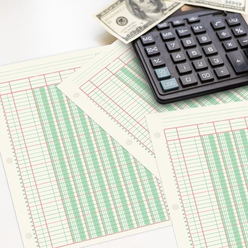 gisgfim 2 Pads 100 Sheets Columnar Analysis Pad 3 Hole Punch Accounting Ledger Book 8-1/2 x 11 Ledger Paper Pad Double Page Format Columnar Pads for Business Bookkeeping & Data(6 Column Ledger)