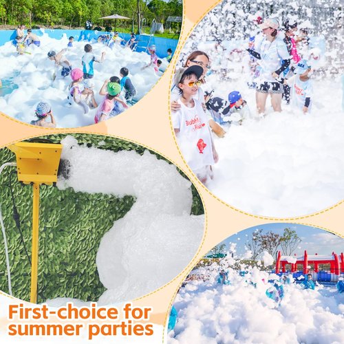 BIPOLARLIGHT Foam Machine for Party, Party Foam Machine with Water Tank, Foam Cannon for Garden, Pool, Indoor, Birthdays, Celebrations, and Backyard Events