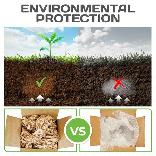 HexcelPack HexaFil Honeycomb Packing Paper - Eco-Friendly, Sustainable Filler for Shipping and Moving, Cushioned Packing Material in Dispenser Box, Alternative to Bubble Wrap - Natural, 12" x 1700'