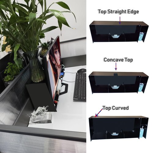 DPYSG_TO Desktop organizer shelf over monitor-Desktop organizer monitor stand -Straight Side Acrylic office organizer - Organize all small office and personal items (11 inches high)
