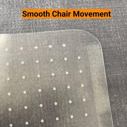 CAICFYIN 45"x 53"x0.1" Office Chair Mat for Carpet,Slip Resistant Heavy Duty Under Desk Protector Carpeted Floors,Easy Glide Rolling Floor Mat for Office Chair with Extended Lip