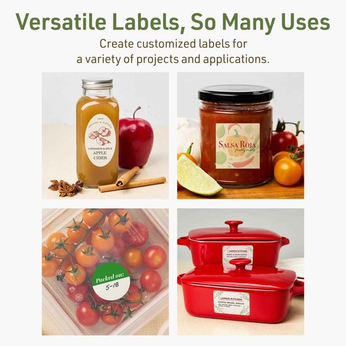 Avery Dissolvable Square Labels, Sure Feed Technology, 3" x 3", Matte White, Print-to-The-Edge, Laser/Inkjet Printable, 150 Labels Total