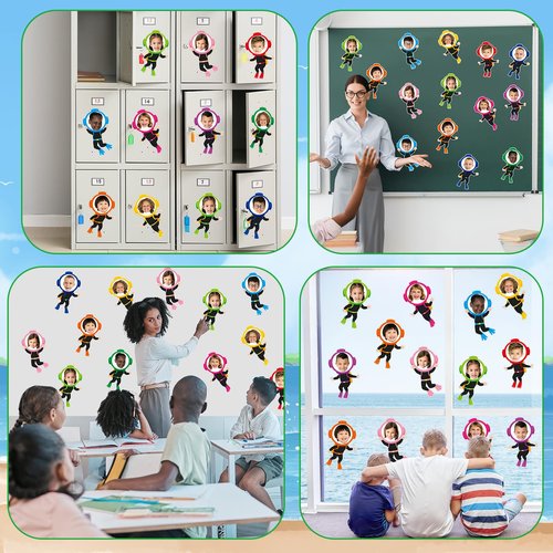 gisgfim 80Pcs Summer Cutouts Diving Suit Decorations Under the Sea Bulletin Board Ocean Diver Paper Cut-Outs Classroom Decor for Boy Girl DIY Craft Photo Wall Kindergarten Preschool Party Favor Supply