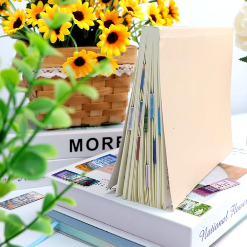 Skiennix 96-Pack Magnetic Bookmarks | Inspirational Christian Bookmarks for Reading & Gifts - Scenery Design