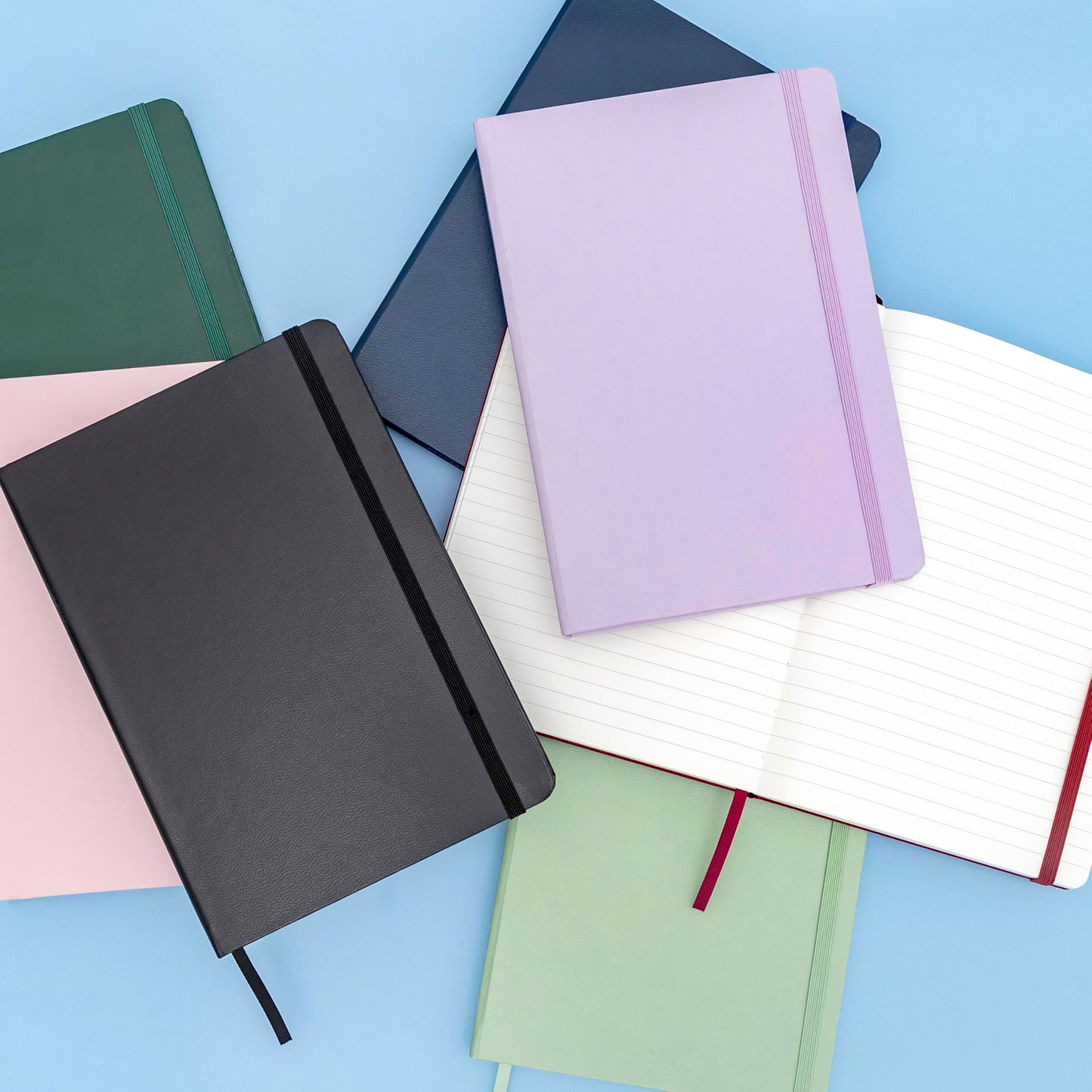 PAPERAGE Lined Journal Notebook, Hardcover Journal for Women & Men, 160 Pages, (5.6 in x 8 in), College Ruled Journaling Notebook for Work, School Supplies & Note Taking, (Coral)