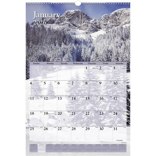 AT-A-GLANCE® 2026 Scenic Monthly Wall Calendar, Large, 15 1/2" x 22 3/4"
