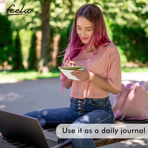 36 Pack Soft Cover Journal Bulk, Feela Lined Blank Travel Journal for Women Men Writing, Notebooks College Ruled for Work, Note Taking Notebook School Business Supplies, 8.2” x 5.5”, A5, Light Green