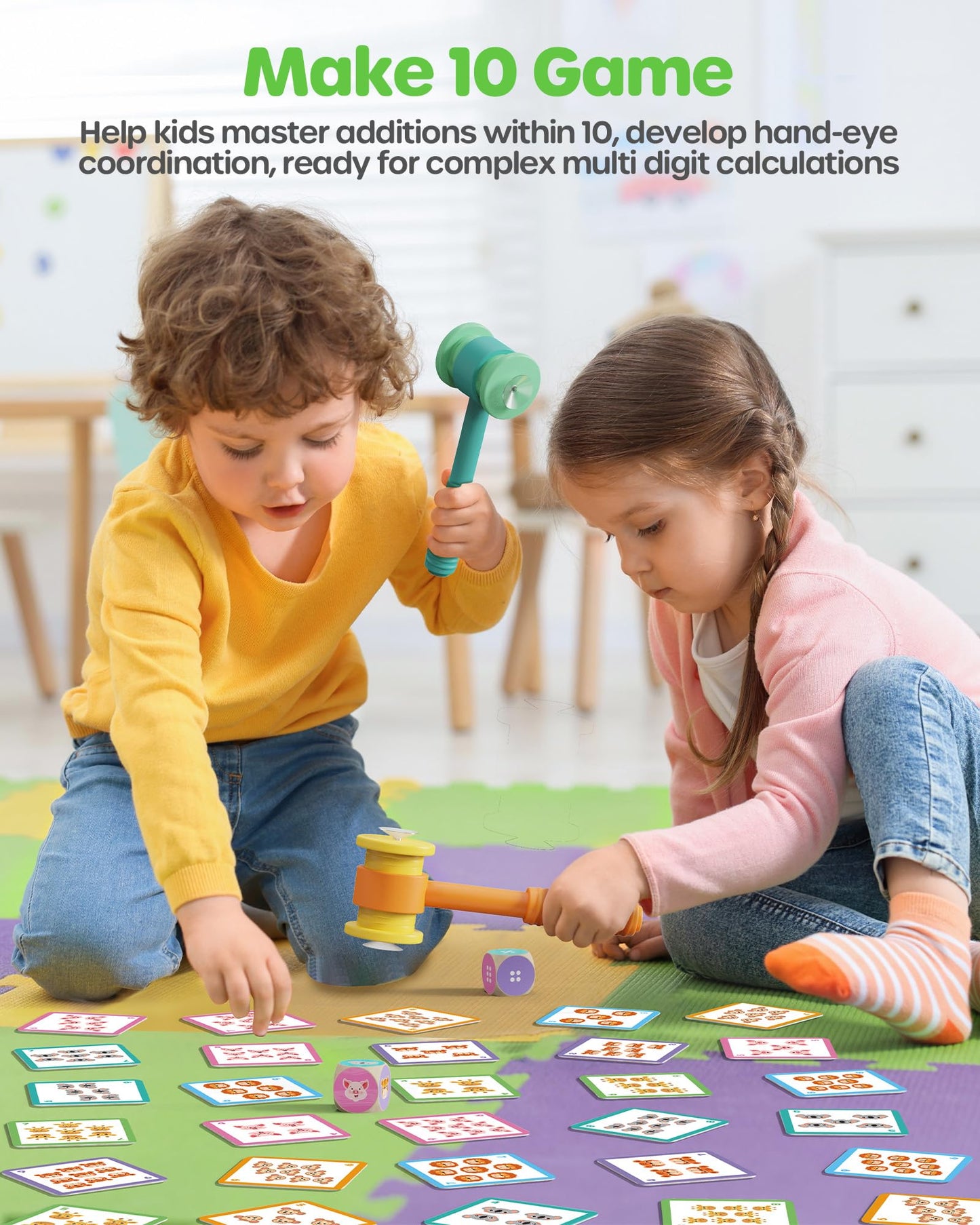 D-FantiX Addition and Subtraction Games, Math Games for Kids, Math Manipulatives for Kindergarten Elementary 1st 2nd Grade, Montessori Educational Learning Toy for Classroom Homeschool