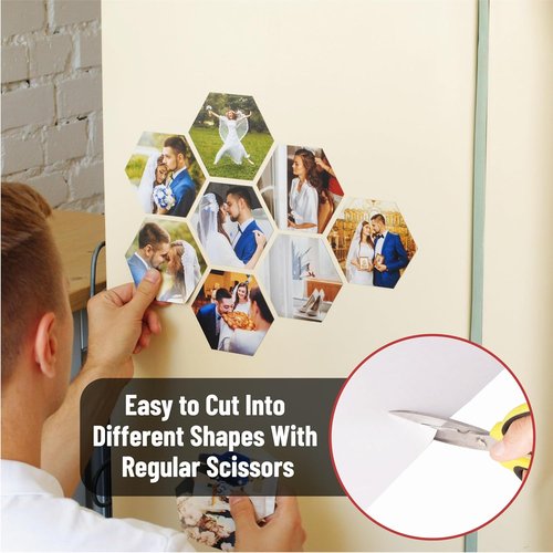 Mr. Pen Adhesive Magnetic Sheets - 3.5" x 2" | 50 Pack Flexible Cuttable Magnets for Crafts & Photos