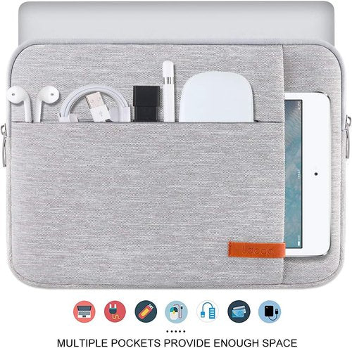 Lacdo 13-Inch Laptop Sleeve Case - Compatible with MacBook Air & iPad Pro | Stylish Gray Design
