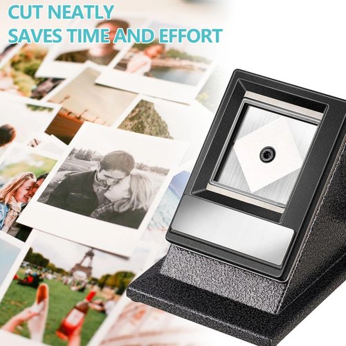 Metal Passport Photo Cutter 2 x 2 Inches, Table Top Desktop Passport ID Photo Cutter with Metal Handle, Picture Cutter for Photos, Manual Picture Punch with Cutting for Standard Photo, PVC Cards