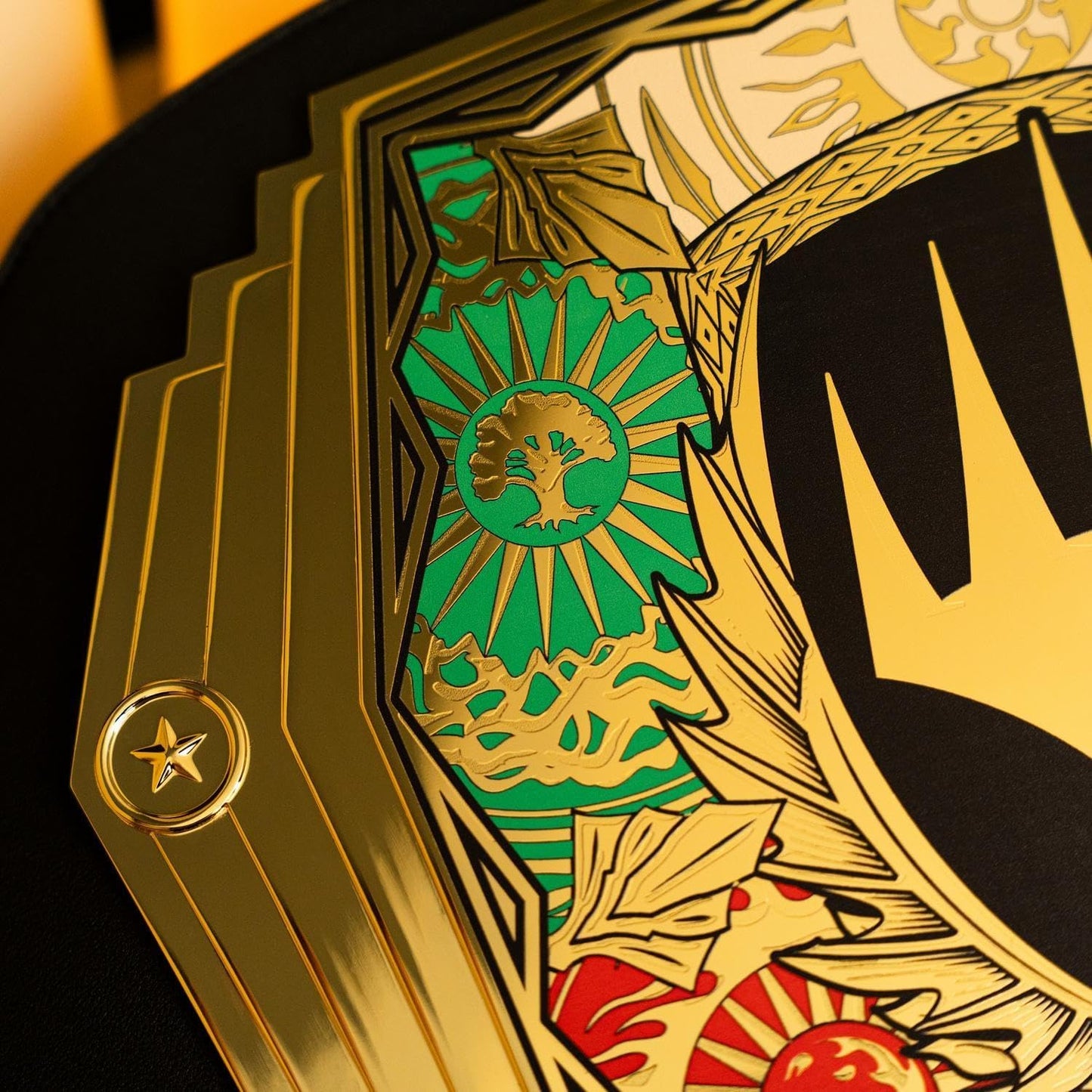 TrophySmack Championship Belt - Officially Licensed MTG Tournament Trophy | 6lb with 5 Metal Plates