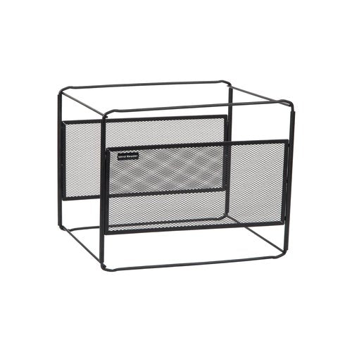 Mind Reader Hanging File Folder Organizer, Desktop Organizer, Storage, Office, Metal Mesh, 13" L x 9.75" W x 10.25" H, Black