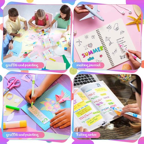 Zhehao 100 Pcs Erasable Highlighters, Smooth Writing Double Head Highlighter for School Office Back to School Supplies Occ Shoebox Gifts